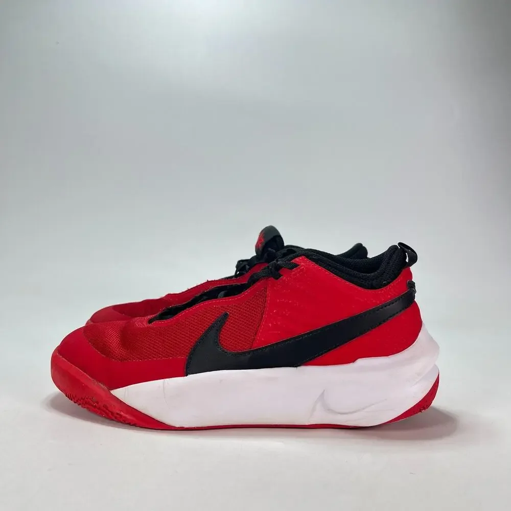 Nike Team Hustle D 10 University Red Basketball Shoes CW6735-600 Youth Size 6Y